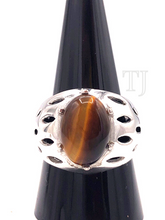 Load image into Gallery viewer, Yellow Tiger's Eye Ring in Sterling Silver
