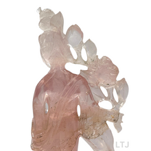 将图片加载到图库查看器,Rose Quartz Carving from Qing Dynasty
