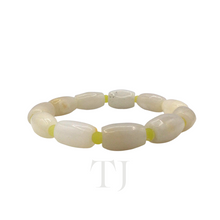 Cargar imagen en el visor de la galería, White Tube Jade Bracelet