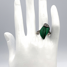 Load image into Gallery viewer, Malachite Ring in sterling silver
