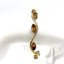 Load image into Gallery viewer, Citrine Wavy bracelet in sterling silver