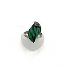 Load image into Gallery viewer, Malachite Ring in sterling silver