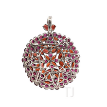 Cargar imagen en el visor de la galería, High Quality Garnet and Rhodolite Brooch in sterling silver