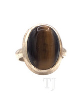 Load image into Gallery viewer, Yellow TIger's Eye Ring in Sterling Silver