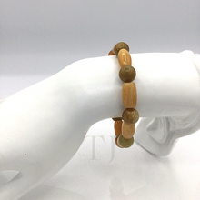 Cargar imagen en el visor de la galería, Yellow Jade Tube and bead bracelet