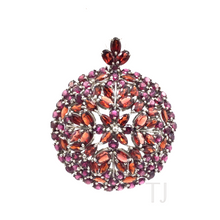 Cargar imagen en el visor de la galería, High Quality Garnet and Rhodolite Brooch in sterling silver