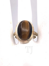 Load image into Gallery viewer, Yellow TIger's Eye Ring in Sterling Silver