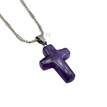 将图片加载到图库查看器,Amethyst cross pendant
