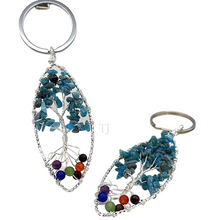 Load image into Gallery viewer, Apatite Tree of Life Keychain