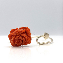 Load image into Gallery viewer, Italy rose coral bracelet in sterling silver