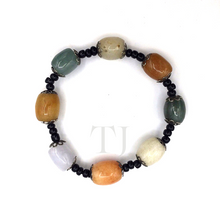 Load image into Gallery viewer, Multi-colored Jade Tube Bracelet