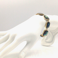 Load image into Gallery viewer, Mother of pearl bracelet in gold coated sterling silver