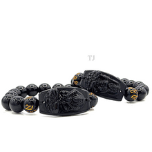 Cargar imagen en el visor de la galería, Powdered Black Onyx Bracelet