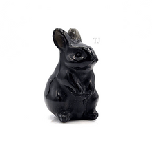 Load image into Gallery viewer, Black Onyx rabbit figurine