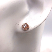Load image into Gallery viewer, Diamonique sterling silver earrings
