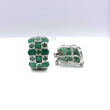 Cargar imagen en el visor de la galería, Emerald set in sterling silver