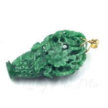 Load image into Gallery viewer, Hand-carved flower basket made with Burmese AAA Quality Jade
