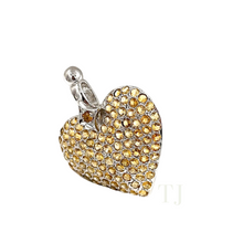 Load image into Gallery viewer, Citrine heart shaped pendant in sterling silver