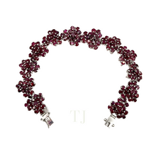 Cargar imagen en el visor de la galería, Triple floral bracelet in sterling silver