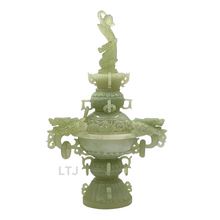将图片加载到图库查看器,Hetian Jade Incense burner (Ming Dynasty)