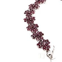 Cargar imagen en el visor de la galería, Triple floral bracelet in sterling silver