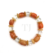 Load image into Gallery viewer, Yellow Jade and Quartz Bracelet