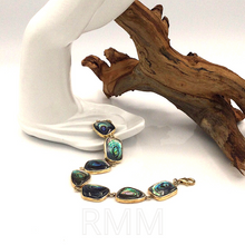 Load image into Gallery viewer, Mother of pearl bracelet in gold coated sterling silver