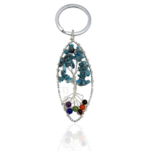 Load image into Gallery viewer, Apatite Tree of Life Keychain