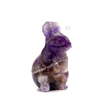 Load image into Gallery viewer, Amethyst rabbit figurine