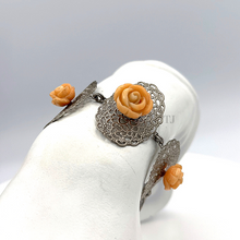 Load image into Gallery viewer, Angel skin coral bracelet in sterling silver