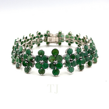 Load image into Gallery viewer, Emerald Bracelet in sterling silver