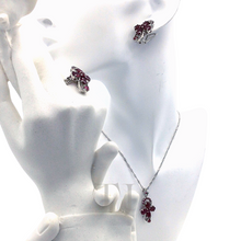Загрузить изображение в средство просмотра галереи, Floral cross ruby set in sterling silver