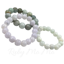 Load image into Gallery viewer, Burmese Jade bead bracelets, different bead sizes