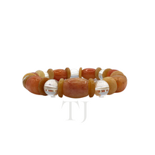 Load image into Gallery viewer, Yellow Jade and Quartz Bracelet