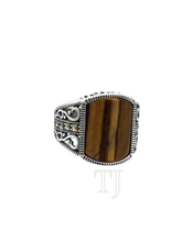 Загрузить изображение в средство просмотра галереи, Yellow Tiger's Eye Ring in Sterling Silver
