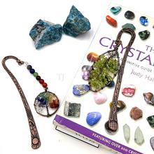 Загрузить изображение в средство просмотра галереи, Natural gemstone book mark made with metal