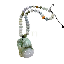 Cargar imagen en el visor de la galería, Knotted Jadeite Necklace with pendant