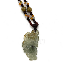 Загрузить изображение в средство просмотра галереи, Burmese Jade Figure Pendant with red silk string with small jade beads