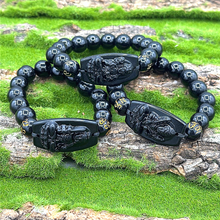 Cargar imagen en el visor de la galería, Powdered Black Onyx Bracelet
