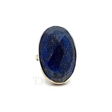Load image into Gallery viewer, Lapis Lazuli oval shaped sterling silver