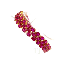 Загрузить изображение в средство просмотра галереи, Ruby Bracelet in gold coated