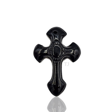 Загрузить изображение в средство просмотра галереи, Black Onyx Cross Pendant