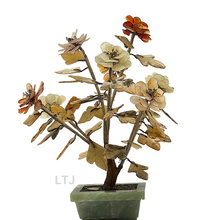 Cargar imagen en el visor de la galería, Semi-precious gemstones tree (carnelian, rose quartz and jade)