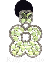 Load image into Gallery viewer, Peridot earrings in sterling silver