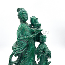 将图片加载到图库查看器,Malachite sculpture from 20th century