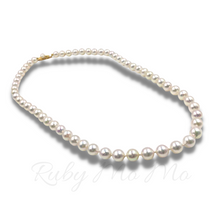 Load image into Gallery viewer, Akoya Pearl Necklace with 14k Gold clasp