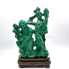 将图片加载到图库查看器,Shou Xing Malachite Sculpture (Qing Dynasty)