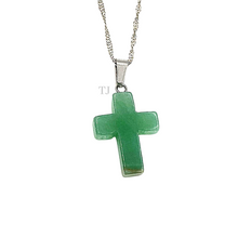 将图片加载到图库查看器,Aventurine cross pendant