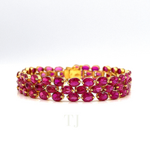 Загрузить изображение в средство просмотра галереи, Ruby Bangle Bracelet with clasp