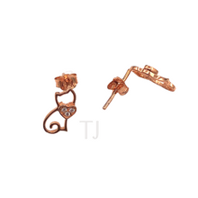 Load image into Gallery viewer, Diamonique sterling silver earrings